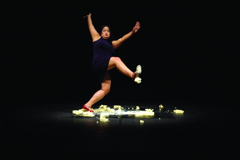 Melati Suryodarmo, "Exergie-butter dance", performed at VideoBrasil, Sao Paolo, Brasil, 2005